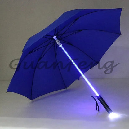 LED stick light luminous umbrella colorful creative lights fiber straight umbrella touch cloth luminous advertising umbrella