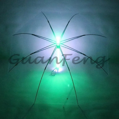 LED stick light luminous umbrella colorful creative lights fiber straight umbrella touch cloth luminous advertising umbrella