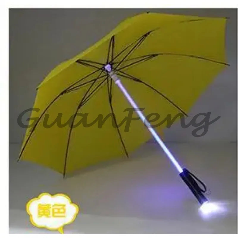 LED stick light luminous umbrella colorful creative lights fiber straight umbrella touch cloth luminous advertising umbrella